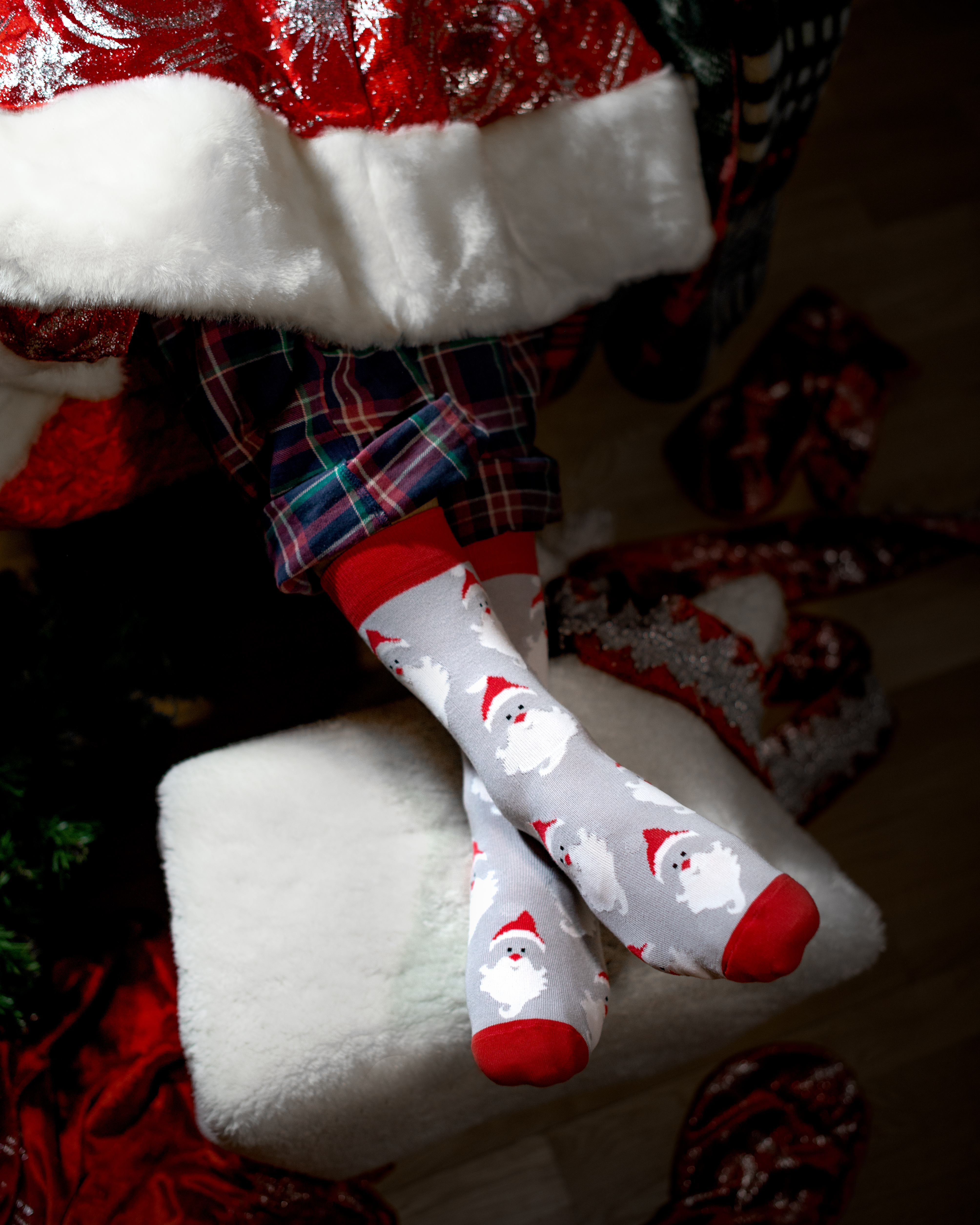 Новогодний носок для подарков, 36х22см, Акция! Дед Мороз